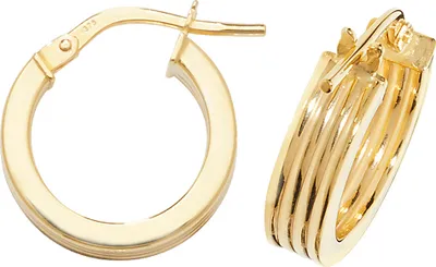 Image de Boucles d'Oreilles Créoles Femme Or 375/1000 - 10mm; TRS16373MM10