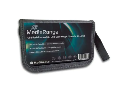 Produktbild von MediaRange Archivierungsmappe für PENsticks 3SD Karten schwa
