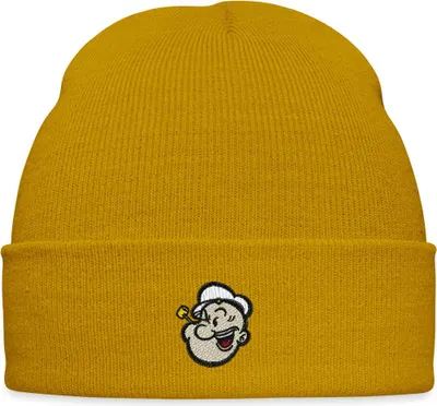 Produktbild von Spreadshirt Popeye Als Stickmotiv Bestickte Wintermütze, One size, Senfgelb
