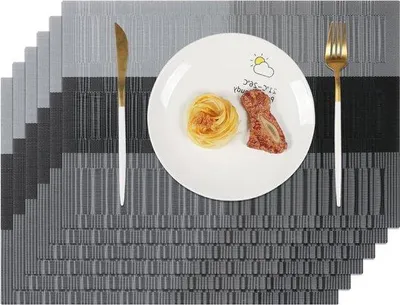 Produktbild von Hitzebeständige Tafelmatten Set 6-teilig Antirutsch