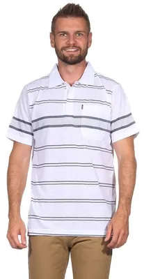 Produktbild von Herren Poloshirt Sommer Polo-Hemd Kurzarm; Weiß/L