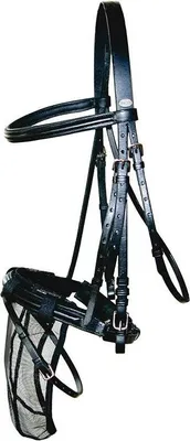 Produktbild von Kavalkade Headshaker Netz schwarz für Nüstern – Effektiver Fliegenschutz beim Reiten