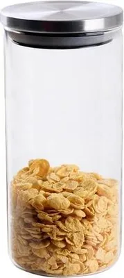Obrázek produktu pro Dóza Borosili.sklo, Nerez Víčko 1500Ml Čirá10X25Cm