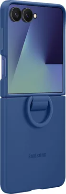 Produktbild von Samsung Hülle geeignet für Samsung Galaxy Z Flip7 - Silikoncover mit Ring - Blau