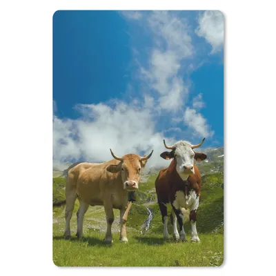 Produktbild von MuchoWow® Mauspad Mousepad Kühe - Sonne - Landschaft 18x27 cm - Mousepads - Maus Mat - Pad - Mausunterlage