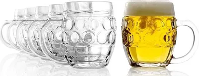 Produktbild von Stölzle Oberglas Tübinger Augenkanne, Pintglas, Kugel, Mit Füllstrich, Traditionelles Design, 6 Stück, spülmaschinenfest, hochwertige Qualität (500 ml)