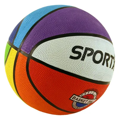 Produktbild von SportX Basketball Multicolour 550-580gr., 24 cm, Mehrfarbig, Gummi, 628 g, China, 155 mm