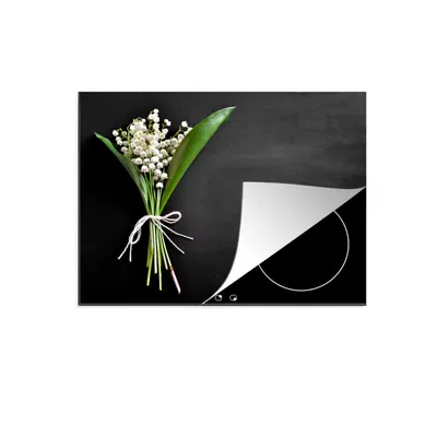 Obrázok produktu pre KitchenYeah® Kryt na sporák kvety-5-1-1 , 75x52cm, kuchynská dekorácia, keramický kryt varnej dosky, krycia doska na varnú dosku