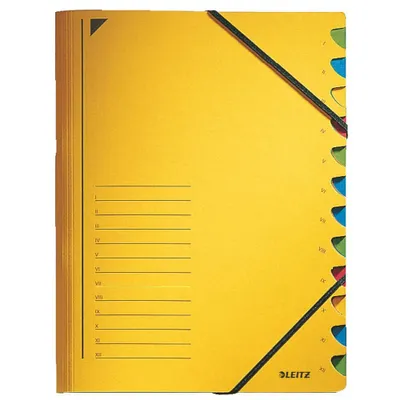 Produktbild von LEITZ Ordnungsmappe 3912 12 Fächer gelb, 1 St.