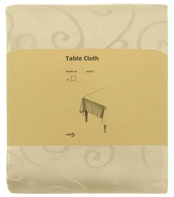 Produktbild von vidaXL Tischdecke 5 stk. Quadratisch Cremeweiß 90 x 90 cm