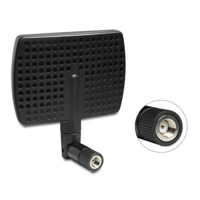 Produktbild von DeLOCK 88447, 7 dBi, 2.4 - 5.8 GHz, IEEE 802.11b, IEEE 802.11g, IEEE 802.11n, 50 Ohm, Richtantenne, RP-SMA