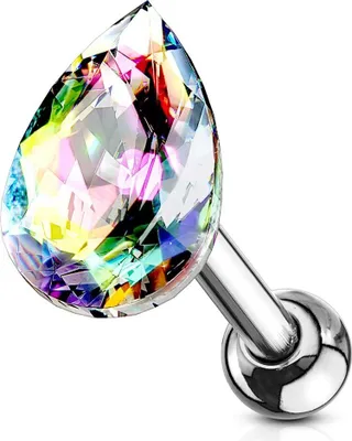 Produktbild von Helix & Tragus Ohr Piercing „Tropfen“ Vitrail Light