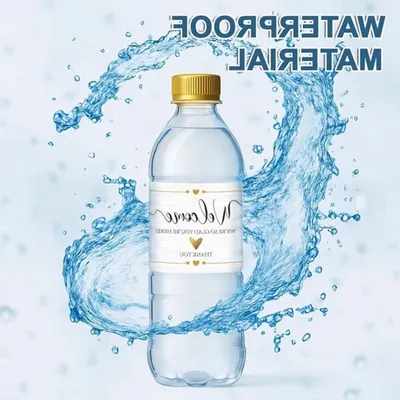 100 Stück Willkommensetiketten für Wasserflaschen, Hauptbild