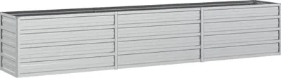 Image de vidaXL Lit surélevé de jardin 240x40x45 cm Acier galvanisé argenté