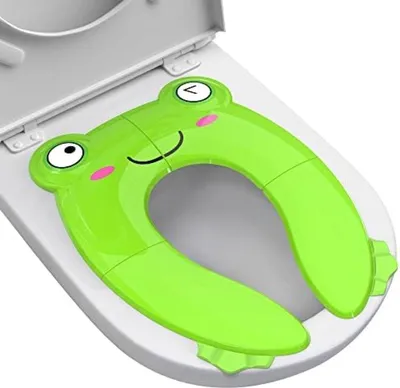 Produktbild von PromoHome® Klappbarer Kinder-Toilettensitz – rutschfest, tragbar, für 1-6 Jahre, Grün