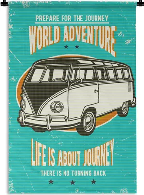 Produktbild von MuchoWow® Wandteppich Wandbehang Oldtimer - Oldtimer - Auto 90x135 cm Tapisserie Dekoration Wandtuch - Baumwolle - Wandskulptur