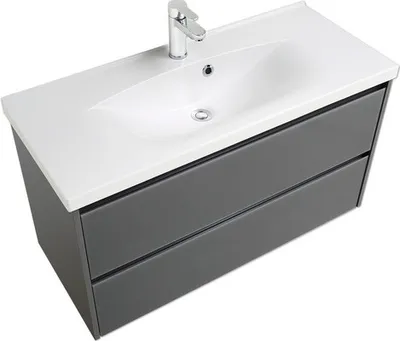 Produktbild von Waschtischunterschrank Pelipal xpressline 3261 BxHxT 100 x 52,9 cm x 42 cm Frontfarbe grau 3261.611014