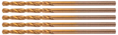 Produktbild von HSS-TiN-Metall-Bohrer 1,5 mm, 5 Stück.