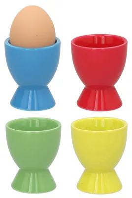 Produktbild von Eierbecher Basic - 6er-Set - mehrfarbig - Porzellan - 5 x 6 cm