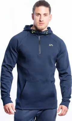Produktbild von Herren Hoodie für Training – schnelltrocknend, antibakteriell, UV-Schutz, atmungsaktiv, Reißverschluss, Kapuze