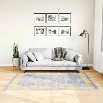Produktbild von "im Angebot" Teppich Waschbar Grau 120x180 cm Rutschfest - Designerteppiche CC13533