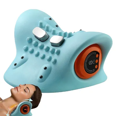Produktbild von Nackenmassagegerät Shiatsu, Zervikales Massagegerät für Rücken & Schulter, Nackenhöcker-Korrektor, Tragbar, Haltungskorrektur & Traktionsgerät