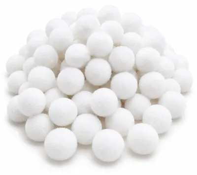 Produktbild von Weiße Pompons zum Basteln, 10 mm, 250 Stück