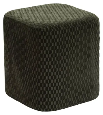 Image de Eazy Living : Pouf en velours "Liesse", couleur vert
