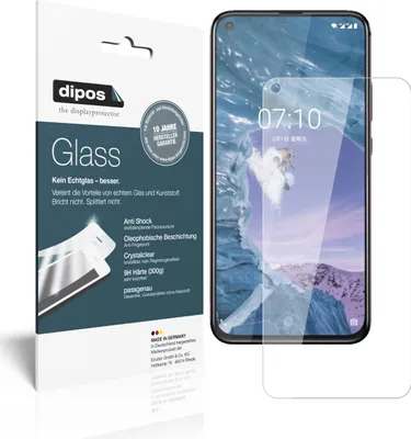 Produktbild von 2x Schutzfolie für Nokia 8.1 Plus - Anti-Shock 9H Folie dipos Glass Kunststoffglas