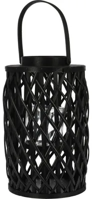 Obrázok produktu pre Lampáš na sviečku 40 cm čierna vŕba KO-438900090