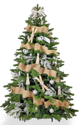 Produktbild von Geschmückter künstlicher Weihnachtsbaum mit 136 Ornamenten NORTHERN WINTER 240 cm Baum mit Ständer und Weihnachtsornamenten