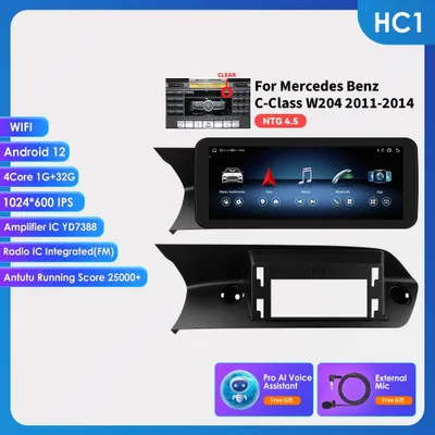 Imagen del producto de Reproductor multimedia para coche con GPS, Bluetooth, pantalla táctil y compatibilidad inalámbrica con CarPlay