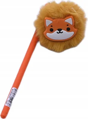 Produktbild von Fineliner mit Pompon Tier-Motive - Lustiger Stift für Schule & Büro - Schwarz Schreibend