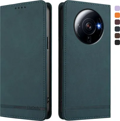 Image de Etui pour Xiaomi 12S Ultra, étui rétro en cuirPolyuréthaneavec support et fentes pour cartes vertes
