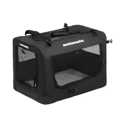 Obrázok produktu pre ANIMALZ | Transportná prepravka SAFEBOX M pre psa a mačku | Skladacia cestovná prepravka s sieťkou a podložkou