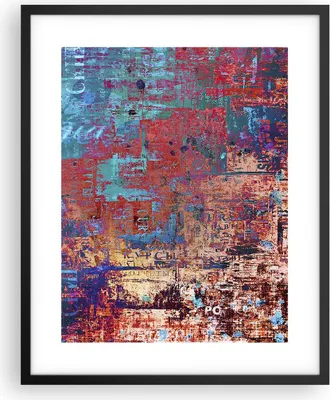 Produktbild von Gerahmtes Poster - Schwarzer Rahmen - Graffiti modern - 40x50 cm - Wand Bild - Wanddeko - Wandbilder - Kunstposter - Wandposter - Bilderrahmen - Bilder - Kunstdruck - Wandbild - P2BPA40x50-3648
