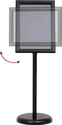 Produktbild von vidaXL Plakatständer 2 pcs Schwarz 45 x 32,7 x 108 cm Aluminium