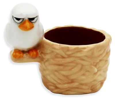 Produktbild von WINKEE Eierbecher "Grumpy Bird Egon" – 6er Vorteilset