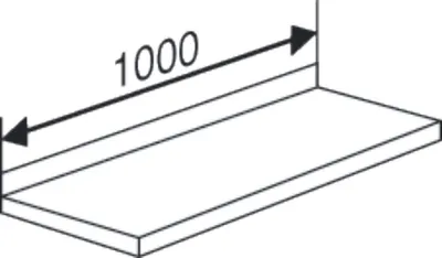 Produktbild von Fachboden für Bibliotheks-Regal libra BxT 100x25cm lichtgrau