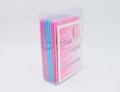 Geburtskarten-Set, 12 Karten, 6 Motive, 11,5 x 16,5 cm