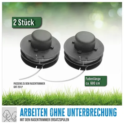 Image de GÜDE Fil de rechange Fil de coupe Bobine de fil 2 pces 6 m/1,2 mm adapté pour GRT 251 PGÜDE Fil de rechange Fil de coupe Bobine de fil 2 pces 6 m/1,2 mm adapté pour GRT 251