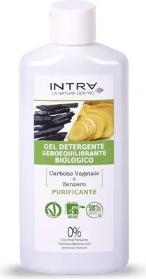 Produktbild von Intra Activated Charcoal & Ginger Organic Sebum-balancing Cleansing Gel Reinigungsgel Frauen 200 ml