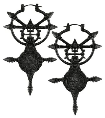 Immagine prodotto di Orecchini Restyle - Vegvisir nero