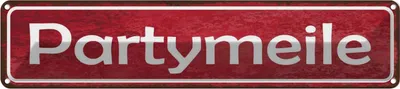 Produktbild von vianmo Blechschild 10x46 cm Partymeile