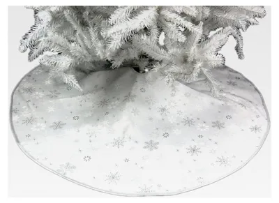Produktbild von Weihnachtsbaumdecke Sterne Silber Wende - Christbaumdecke (150 cm)
