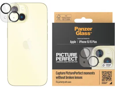 Produktbild von PanzerGlass ® PicturePerfect Kameraschutz iPhone 15 | 15 Plus, Apple, Apple - iPhone 15, Apple - iPhone 15 Plus, Trockene Anwendung, Kratzresistent, Schockresistent, Transparent, 1 Stück(e)
