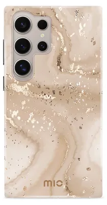 Produktbild von MIO Handyhülle für Samsung Galaxy S24 Ultra MagSafe Hülle Hardcase Backcover - Gold Marble