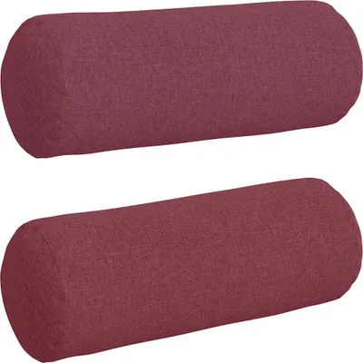 Immagine prodotto di vidaXL Cuscino bolster 2 pezzi rosso vino Ø 25 x 70 cm tessuto