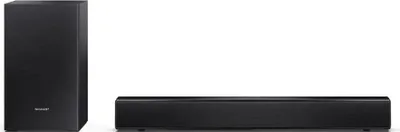 Produktbild von Sharp HT-SBW121 - Soundleistensystem - für TV - 2.1-Kanal - kabellos - Bluetooth - mattschwarz (Grill Farbe - mattschwarz)