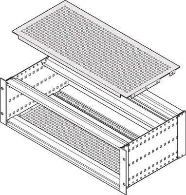 Zdjęcie produktu dla SCHROFF Abdeckblech für Anschraubung an die Seitenwand - ABDECKBLECH 84TE 175T (21500048)